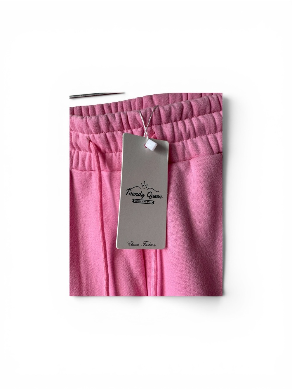 Trendy Queen wide leg pink sweatpants NWT size medium. - Picture 5 of 9